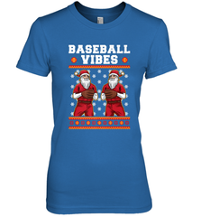 Baseball Vibes Christmas Baseball Player Santa Gift Holiday Women's Premium T-Shirt Women's Premium T-Shirt - FordPhuMy