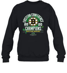 NHL ST PATRICK'S DAY Boston Bruins Fanatics 2020 Eastern Conference Champions Defensive Zone Crewneck Sweatshirt