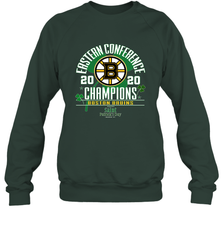 NHL ST PATRICK'S DAY Boston Bruins Fanatics 2020 Eastern Conference Champions Defensive Zone Crewneck Sweatshirt Crewneck Sweatshirt - FordPhuMy