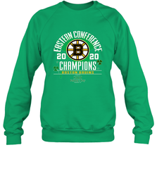 NHL ST PATRICK'S DAY Boston Bruins Fanatics 2020 Eastern Conference Champions Defensive Zone Crewneck Sweatshirt Crewneck Sweatshirt - FordPhuMy