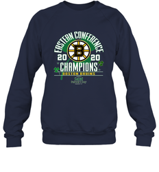 NHL ST PATRICK'S DAY Boston Bruins Fanatics 2020 Eastern Conference Champions Defensive Zone Crewneck Sweatshirt