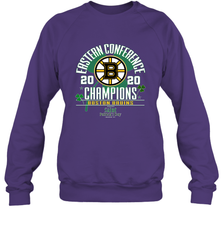 NHL ST PATRICK'S DAY Boston Bruins Fanatics 2020 Eastern Conference Champions Defensive Zone Crewneck Sweatshirt Crewneck Sweatshirt - FordPhuMy