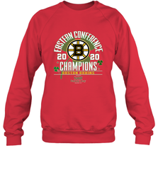 NHL ST PATRICK'S DAY Boston Bruins Fanatics 2020 Eastern Conference Champions Defensive Zone Crewneck Sweatshirt Crewneck Sweatshirt - FordPhuMy