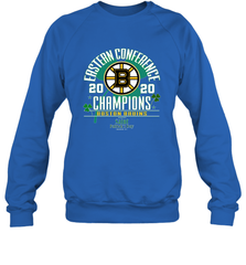NHL ST PATRICK'S DAY Boston Bruins Fanatics 2020 Eastern Conference Champions Defensive Zone Crewneck Sweatshirt Crewneck Sweatshirt - FordPhuMy
