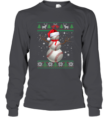 Baseball Snowman Ugly Christmas Ball Santa Pajama Xmas Gifts Long Sleeve T-Shirt Long Sleeve T-Shirt - FordPhuMy