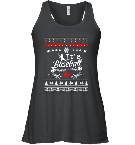 It's Baseball Season Ugly Sweater Christmas 2019 Women's Racerback Tank Women's Racerback Tank / Black / XS Women's Racerback Tank - FordPhuMy