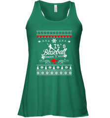 It's Baseball Season Ugly Sweater Christmas 2019 Women's Racerback Tank Women's Racerback Tank - FordPhuMy