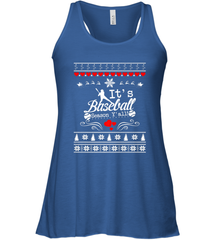 It's Baseball Season Ugly Sweater Christmas 2019 Women's Racerback Tank Women's Racerback Tank - FordPhuMy