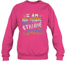 Special Needs NonVerbal Autism Awesome Crewneck Sweatshirt Crewneck Sweatshirt - FordPhuMy