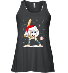 Christmas Baseball Santa Xmas Gift Lover Women's Racerback Tank