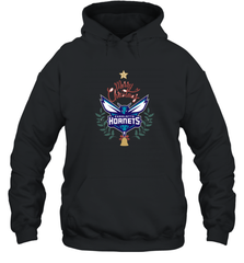 NBA Charlotte Hornets Logo merry Christmas gilf Hooded Sweatshirt Hooded Sweatshirt - FordPhuMy