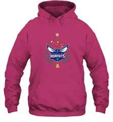 NBA Charlotte Hornets Logo merry Christmas gilf Hooded Sweatshirt Hooded Sweatshirt - FordPhuMy