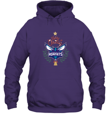 NBA Charlotte Hornets Logo merry Christmas gilf Hooded Sweatshirt Hooded Sweatshirt - FordPhuMy