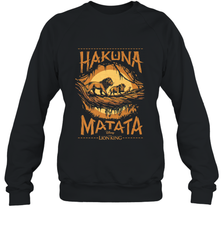 Disney The Lion King Live Action Hakuna Matata Sunset Poster Crewneck Sweatshirt Crewneck Sweatshirt - FordPhuMy