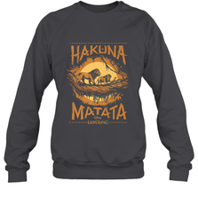 Disney The Lion King Live Action Hakuna Matata Sunset Poster Crewneck Sweatshirt Crewneck Sweatshirt - FordPhuMy