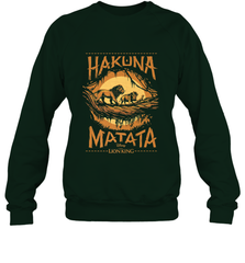 Disney The Lion King Live Action Hakuna Matata Sunset Poster Crewneck Sweatshirt Crewneck Sweatshirt - FordPhuMy