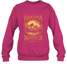 Disney The Lion King Live Action Hakuna Matata Sunset Poster Crewneck Sweatshirt Crewneck Sweatshirt - FordPhuMy