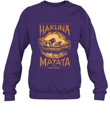 Disney The Lion King Live Action Hakuna Matata Sunset Poster Crewneck Sweatshirt Crewneck Sweatshirt - FordPhuMy