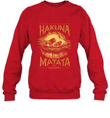 Disney The Lion King Live Action Hakuna Matata Sunset Poster Crewneck Sweatshirt Crewneck Sweatshirt - FordPhuMy