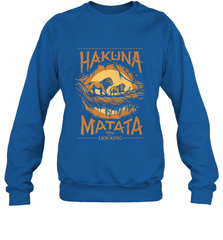Disney The Lion King Live Action Hakuna Matata Sunset Poster Crewneck Sweatshirt Crewneck Sweatshirt - FordPhuMy