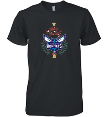 NBA Charlotte Hornets Logo merry Christmas gilf Men's Premium T-Shirt Men's Premium T-Shirt - FordPhuMy