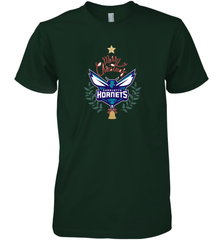 NBA Charlotte Hornets Logo merry Christmas gilf Men's Premium T-Shirt Men's Premium T-Shirt - FordPhuMy