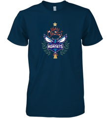 NBA Charlotte Hornets Logo merry Christmas gilf Men's Premium T-Shirt Men's Premium T-Shirt - FordPhuMy