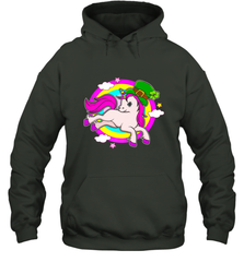 Irish Leprechaun Unicorn Cute St Patricks Day Ireland Hooded Sweatshirt Hooded Sweatshirt - FordPhuMy
