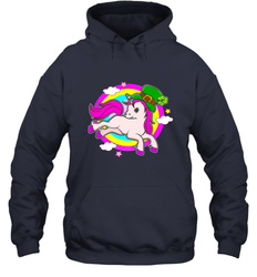 Irish Leprechaun Unicorn Cute St Patricks Day Ireland Hooded Sweatshirt