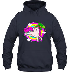 Irish Leprechaun Unicorn Cute St Patricks Day Ireland Hooded Sweatshirt Hooded Sweatshirt - FordPhuMy