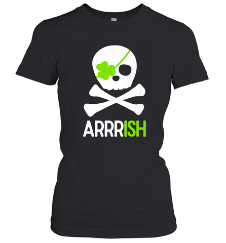 St. Patricks Day Irish Pirate Skull and Cross bones Women's T-Shirt
