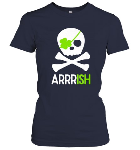 St. Patricks Day Irish Pirate Skull and Cross bones Women's T-Shirt