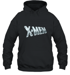 Marvel X Men Logo Retro 90s Animated Series Hooded Sweatshirt