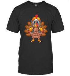 Cool Turkey Football Feathers Funny Thanksgiving Sports Gift Men's T-Shirt