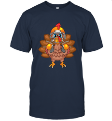 Cool Turkey Football Feathers Funny Thanksgiving Sports Gift Men's T-Shirt