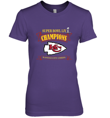 NFL Kansas City Chiefs Pro Line by Fanatics Super Bowl LIV Champions Women's Premium T-Shirt Women's Premium T-Shirt - FordPhuMy
