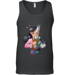 Disney Mulan Anime Half Girl Half Warrior Men's Tank Top