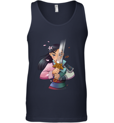 Disney Mulan Anime Half Girl Half Warrior Men's Tank Top