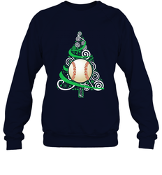 Christmas Tree Funny Cool Baseball Christmas Gifts Sports Crewneck Sweatshirt