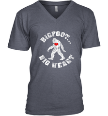 Bigfoot Heart Valentine's Day Lover Art Graphics Great Gift Men's V-Neck Men's V-Neck - FordPhuMy