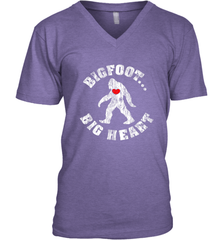Bigfoot Heart Valentine's Day Lover Art Graphics Great Gift Men's V-Neck Men's V-Neck - FordPhuMy