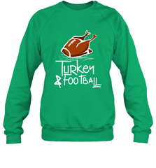 Turkey And Football Thanksgiving Day Football Fan Holiday Gift Crewneck Sweatshirt Crewneck Sweatshirt - FordPhuMy