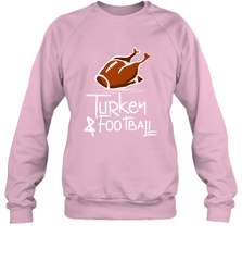 Turkey And Football Thanksgiving Day Football Fan Holiday Gift Crewneck Sweatshirt Crewneck Sweatshirt - FordPhuMy