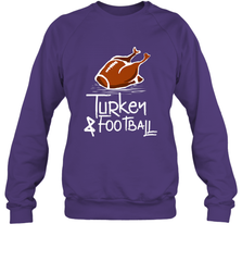 Turkey And Football Thanksgiving Day Football Fan Holiday Gift Crewneck Sweatshirt Crewneck Sweatshirt - FordPhuMy