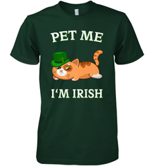 Pet Me I'm Irish Funny Cat Lover St. Patrick's Day Men's Premium T-Shirt Men's Premium T-Shirt - FordPhuMy