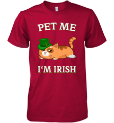 Pet Me I'm Irish Funny Cat Lover St. Patrick's Day Men's Premium T-Shirt Men's Premium T-Shirt - FordPhuMy