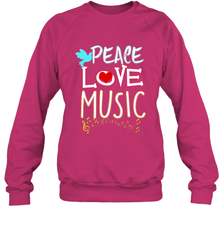 Peace Love Music Hippie Hipster Festival Crewneck Sweatshirt Crewneck Sweatshirt - FordPhuMy
