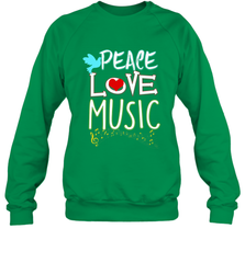 Peace Love Music Hippie Hipster Festival Crewneck Sweatshirt Crewneck Sweatshirt - FordPhuMy