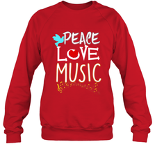 Peace Love Music Hippie Hipster Festival Crewneck Sweatshirt Crewneck Sweatshirt - FordPhuMy