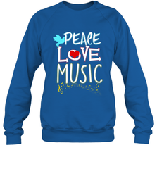 Peace Love Music Hippie Hipster Festival Crewneck Sweatshirt Crewneck Sweatshirt - FordPhuMy